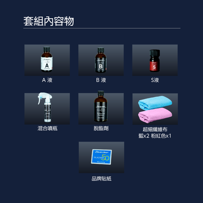 [單層鍍膜 | 3 年時效 | 9H 硬度] 車用頂級陶瓷鍍膜 SILAZANE50 - 希麗讃50 單層入門套組